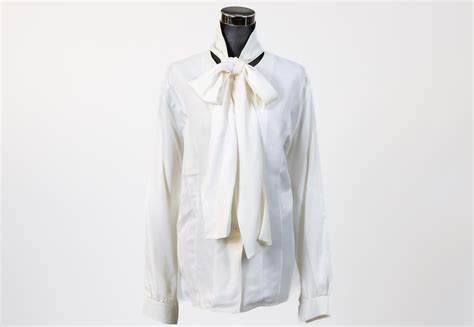 celine топ|Celine off white blouse.